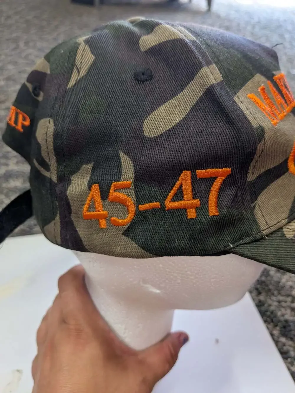 Donald Trump Make America Great Again MAGA 45-47 Camo Baseball Cap